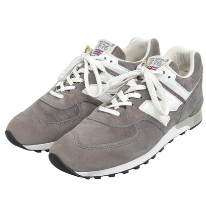 NEW BALANCE ニューバランス 美品 英国製 スエード スニーカー シューズ メンズ グレー 26.0cm M576GRS シューズ