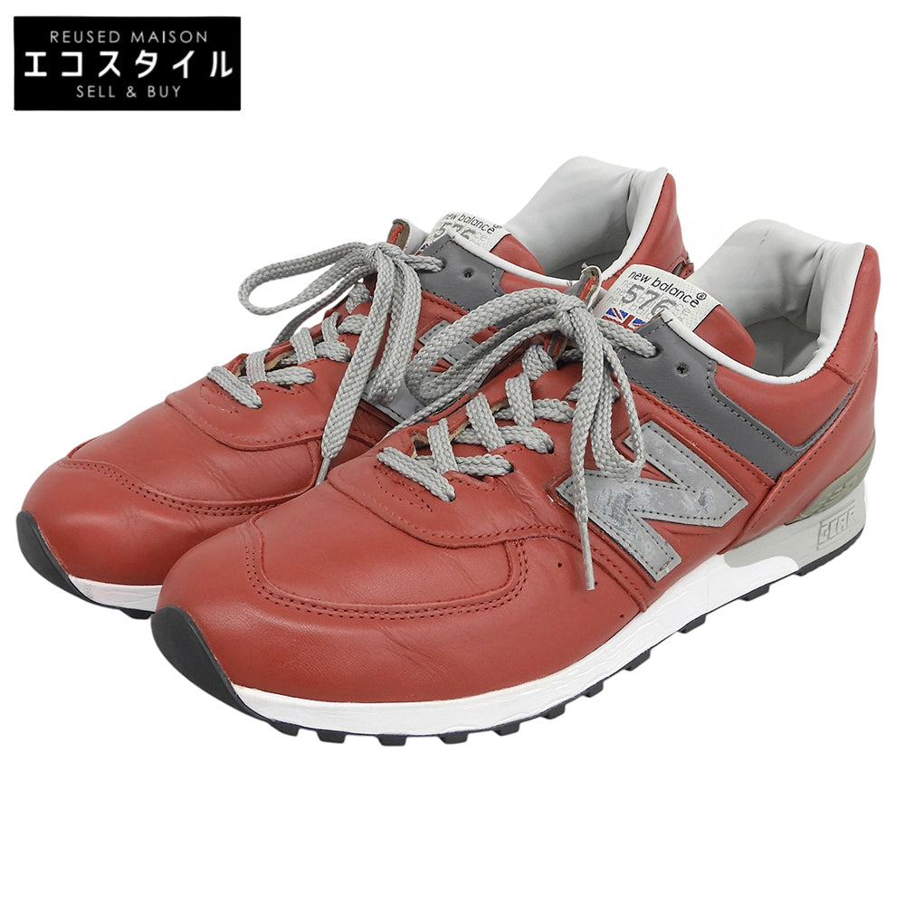 NEW BALANCE ニューバランス 英国製 オールレザー スニーカー シューズ メンズ レッド 26.5cm M576RED シューズ
