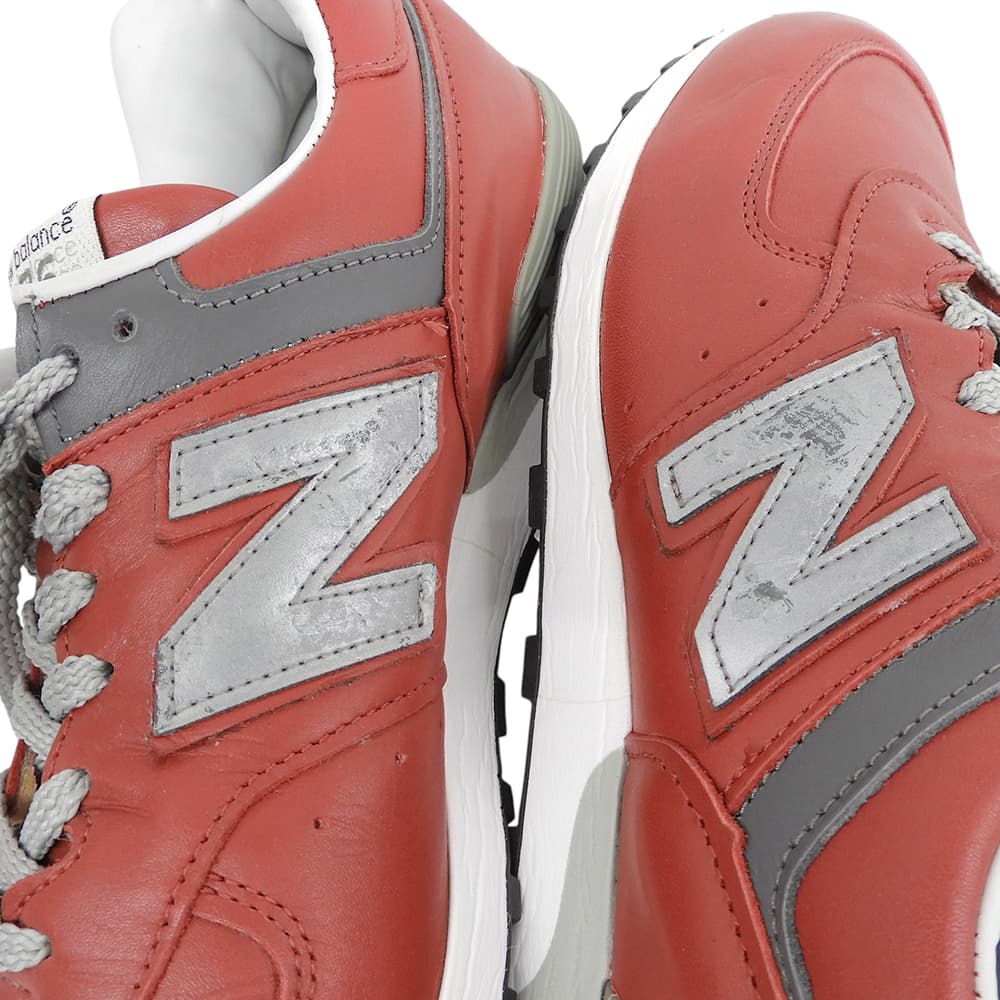 NEW BALANCE ニューバランス 英国製 オールレザー スニーカー シューズ メンズ レッド 26.5cm M576RED シューズ