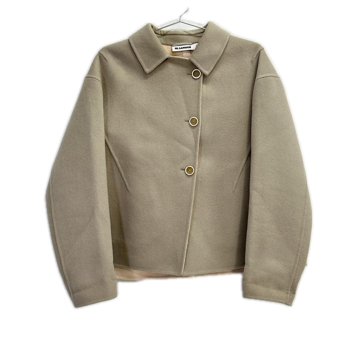 JILSANDER ジルサンダー NW180484 14年 グレー ウール ステンカラー ショートコート コート
