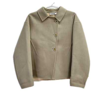 JILSANDER ジルサンダー NW180484 14年 グレー ウール ステンカラー ショートコート コート