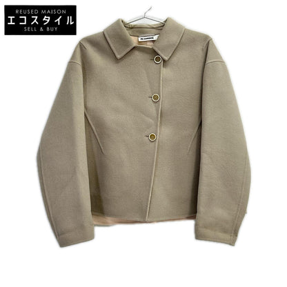 JILSANDER ジルサンダー NW180484 14年 グレー ウール ステンカラー ショートコート コート