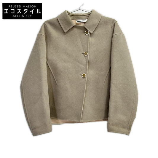 JILSANDER ジルサンダー NW180484 14年 グレー ウール ステンカラー ショートコート コート