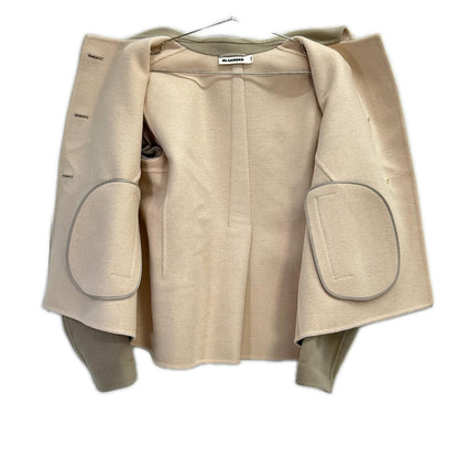 JILSANDER ジルサンダー NW180484 14年 グレー ウール ステンカラー ショートコート コート