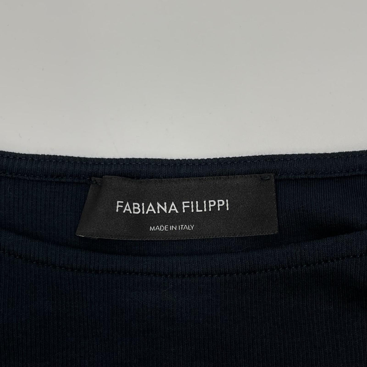 FABIANA FILIPPI ファビアーナフィリッピ ABD275F638L180 ネイビー コットン ジャージーミディドレス ワンピース