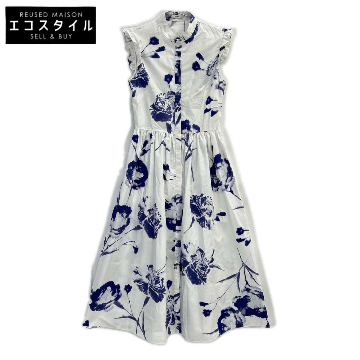 ERDEM アーデム SS25D6WCCP ホワイト フローラル コットン ポプリン ワンピース ワンピース