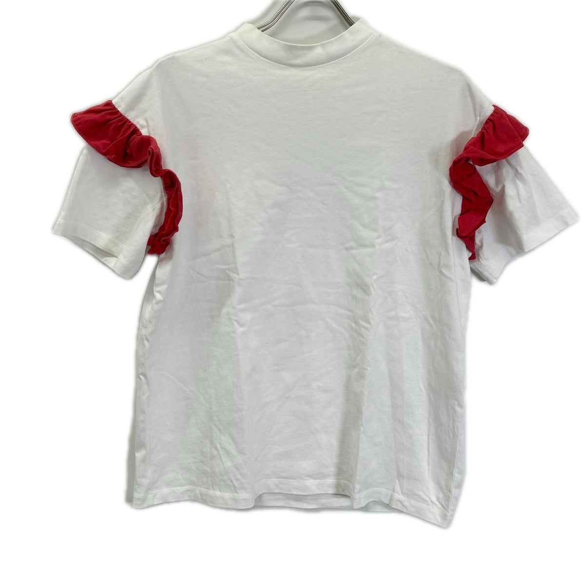 DESTREE デストレー ホワイト フリルスリーブ Tシャツ トップス
