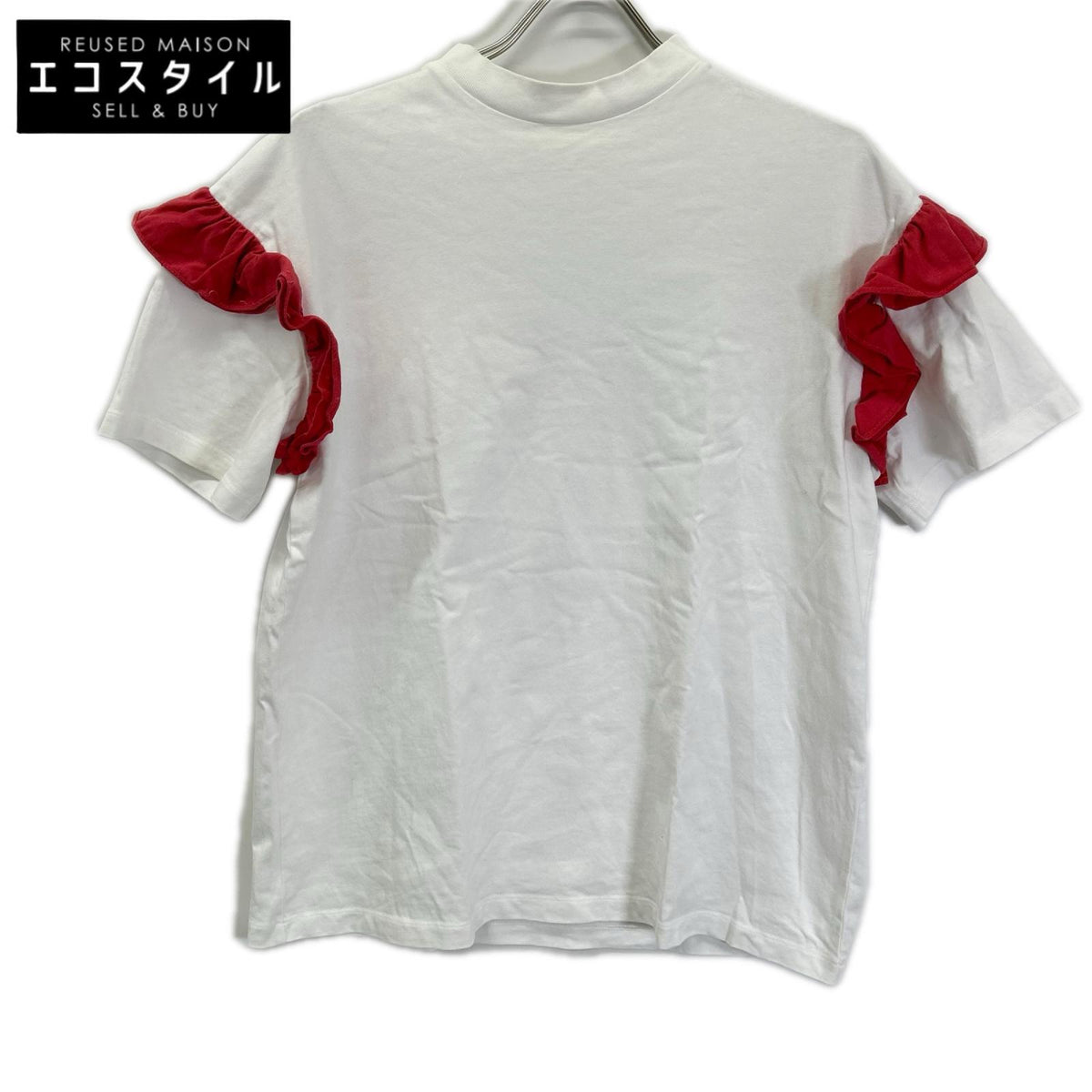 DESTREE デストレー ホワイト フリルスリーブ Tシャツ トップス
