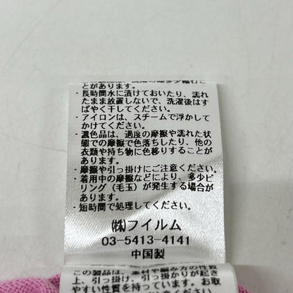 SOV. ソブ ダブルスタンダード ピンク ウール天竺 アシンメトリーニット トップス