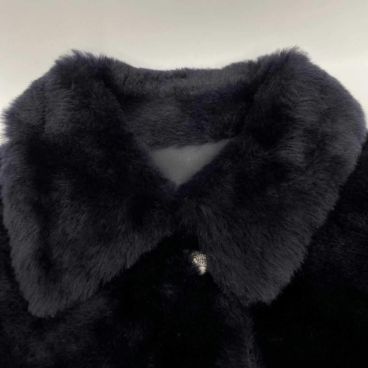 No Brand ノーブランド ネイビー ラムファー 裏地レザー ジャケット ジャケット