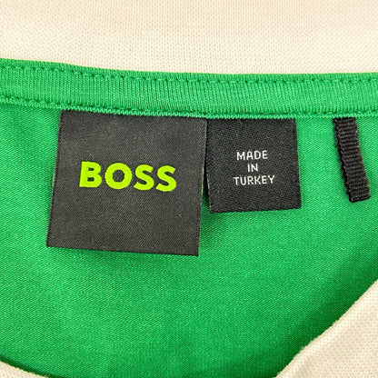 BOSS ボス グリーン コットン ストレッチ 国旗 メキシコカラー Tシャツ トップス