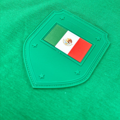 BOSS ボス グリーン コットン ストレッチ 国旗 メキシコカラー Tシャツ トップス