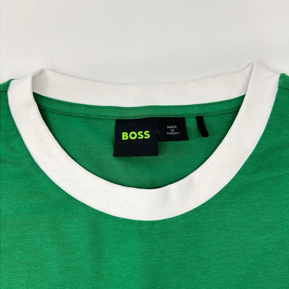 BOSS ボス グリーン コットン ストレッチ 国旗 メキシコカラー Tシャツ トップス