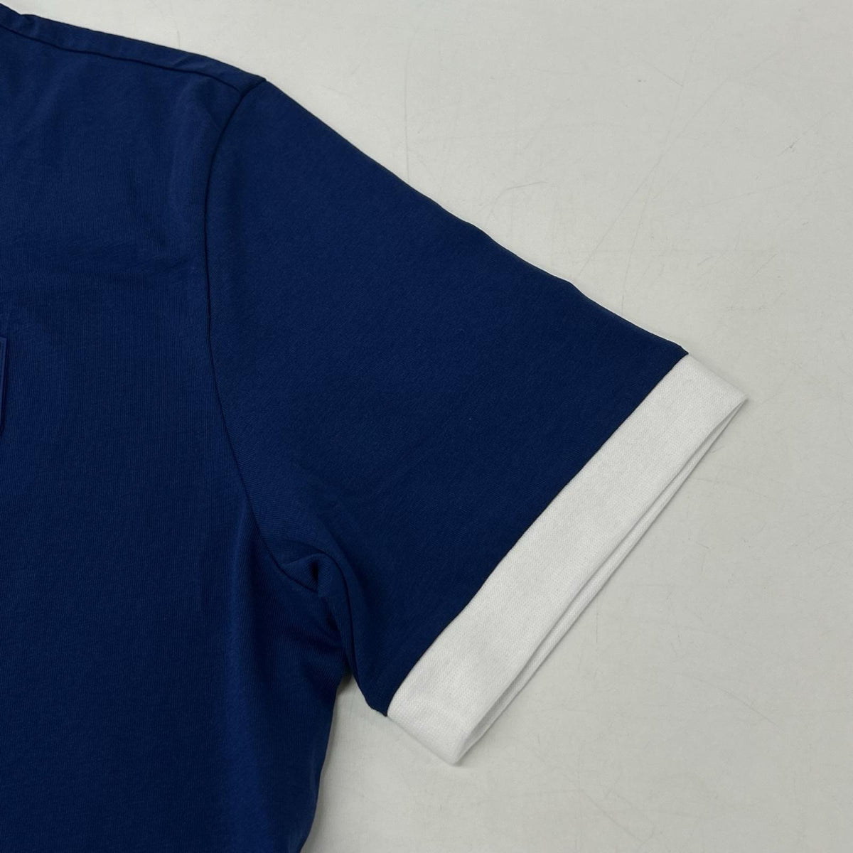 BOSS ボス ブルー コットン ストレッチ 国旗 アメリカカラー Tシャツ トップス