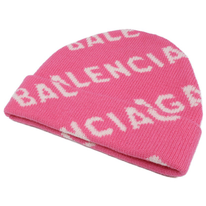 BALENCIAGA バレンシアガ 【美品/国内正規】633717 T1567 5621 ロゴ ウール ニット帽 帽子