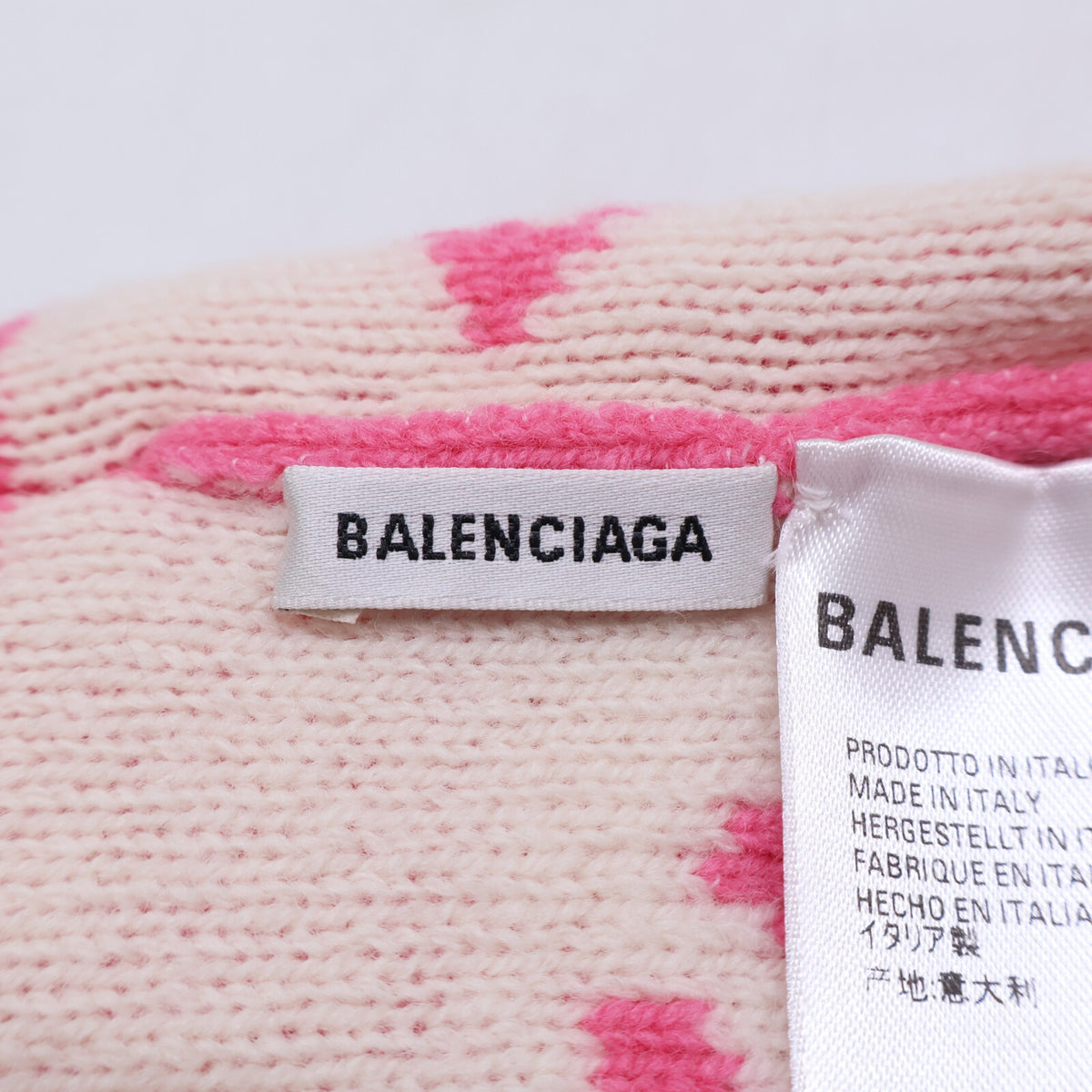 BALENCIAGA バレンシアガ 【美品/国内正規】633717 T1567 5621 ロゴ ウール ニット帽 帽子