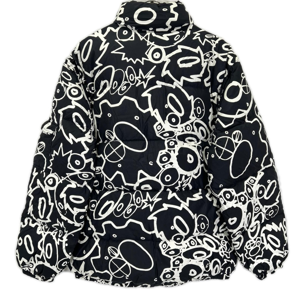 FUTURA フューチュラ ラボラトリーズ　ネイビー×ホワイト グラフィックプリント リバーシブルマルチウェイダウンジャケット ダウンベスト ジャケット
