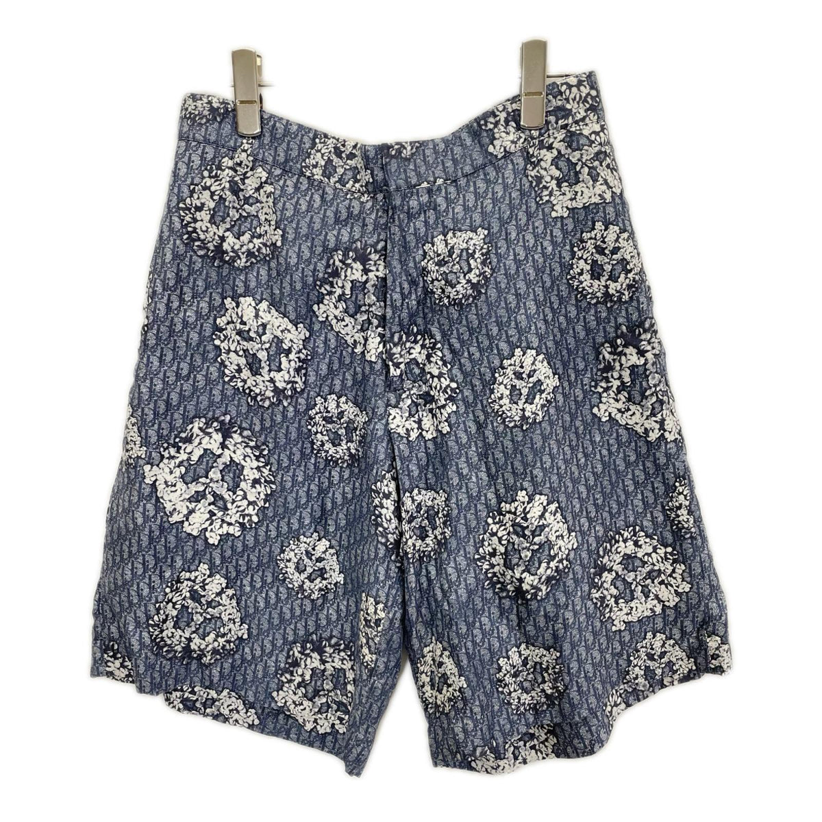 DIOR ディオール 013C121B5931 ネイビー Denim Tears オブリーク シルク ショートパンツ ボトムス