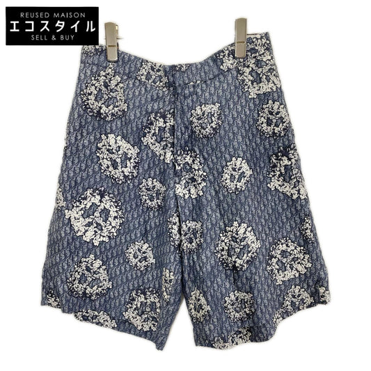 DIOR ディオール 013C121B5931 ネイビー Denim Tears オブリーク シルク ショートパンツ ボトムス