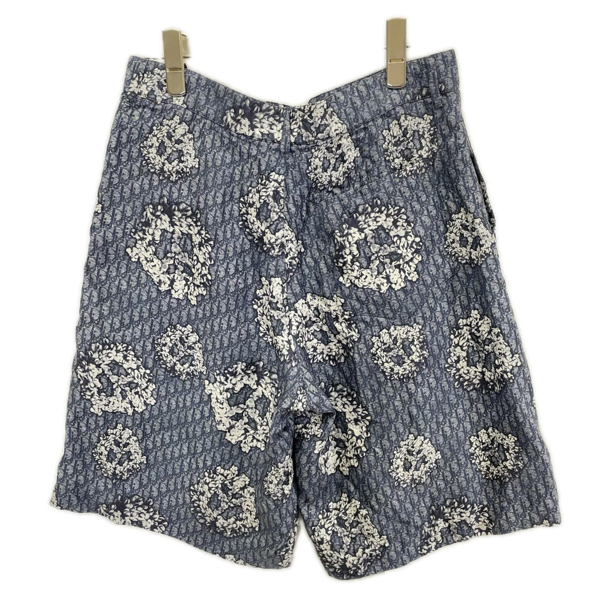 DIOR ディオール 013C121B5931 ネイビー Denim Tears オブリーク シルク ショートパンツ ボトムス