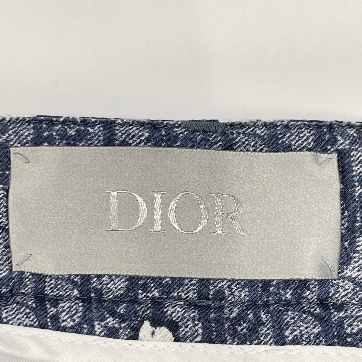 DIOR ディオール 013C121B5931 ネイビー Denim Tears オブリーク シルク ショートパンツ ボトムス