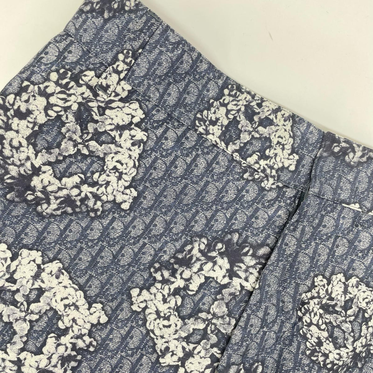 DIOR ディオール 013C121B5931 ネイビー Denim Tears オブリーク シルク ショートパンツ ボトムス
