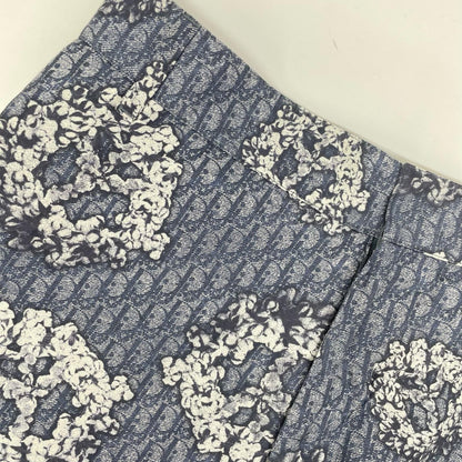 DIOR ディオール 013C121B5931 ネイビー Denim Tears オブリーク シルク ショートパンツ ボトムス