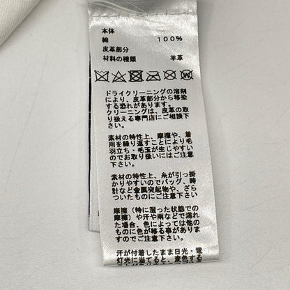 HERMES エルメス 24SS ホワイト コットン レザーパッチ Tシャツ トップス