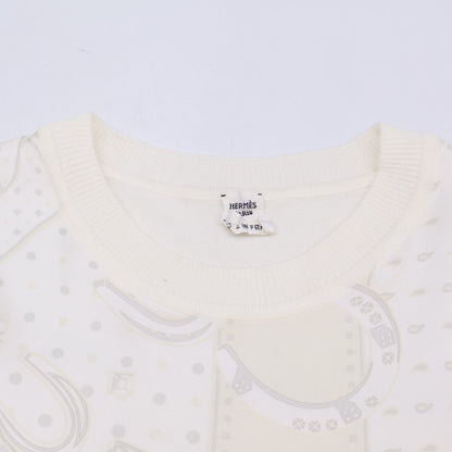 HERMES エルメス 【美品/国内正規/26AW】H6H2822DC Porte-Bonheur Bandana short-sleeve sweater ポルトボヌール バンダナ 半袖セーター トップス