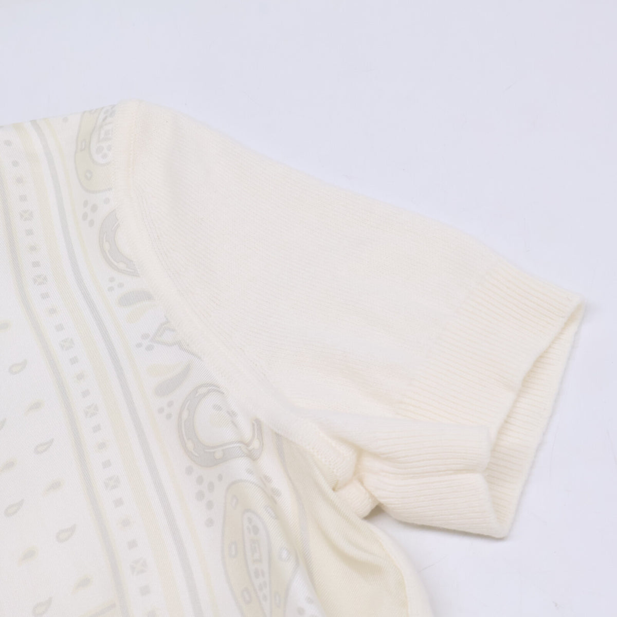 HERMES エルメス 【美品/国内正規/26AW】H6H2822DC Porte-Bonheur Bandana short-sleeve sweater ポルトボヌール バンダナ 半袖セーター トップス