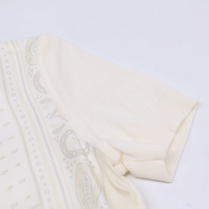 HERMES エルメス 【美品/国内正規/26AW】H6H2822DC Porte-Bonheur Bandana short-sleeve sweater ポルトボヌール バンダナ 半袖セーター トップス