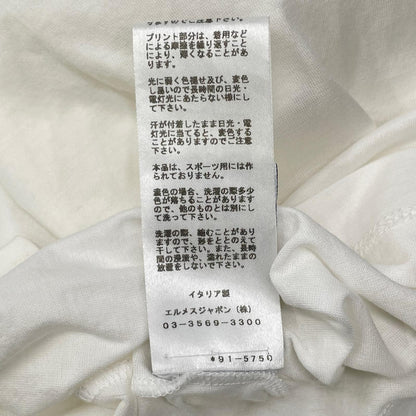 HERMES エルメス 91-5750 ホワイト コットン MORS Tシャツ トップス