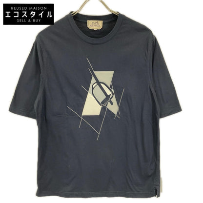 HERMES エルメス 24SS ネイビー エトリエ・アン・フラグモン Tシャツ トップス
