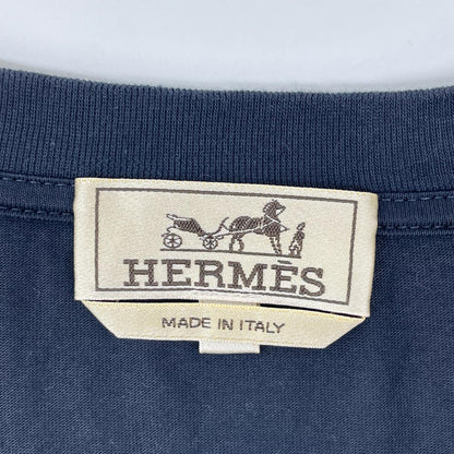 HERMES エルメス 24SS ネイビー エトリエ・アン・フラグモン Tシャツ トップス