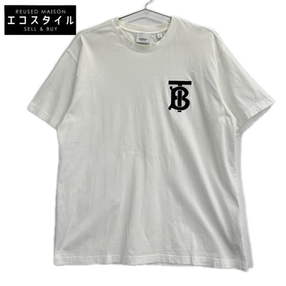 BURBERRY バーバリー 8017473 ホワイト ロゴ コットン Tシャツ トップス