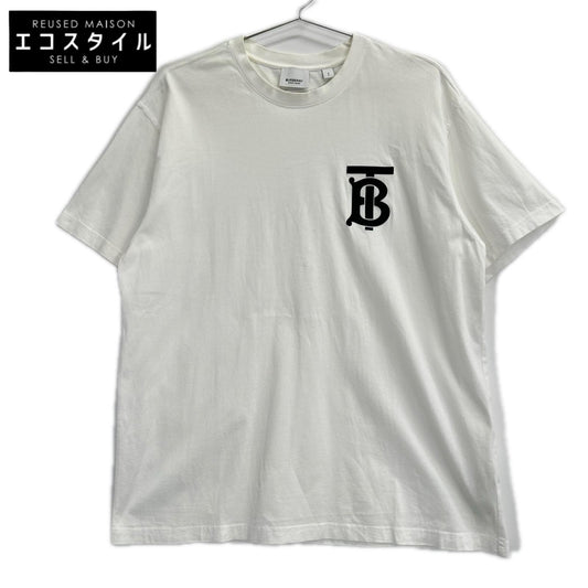 BURBERRY バーバリー 8017473 ホワイト ロゴ コットン Tシャツ トップス