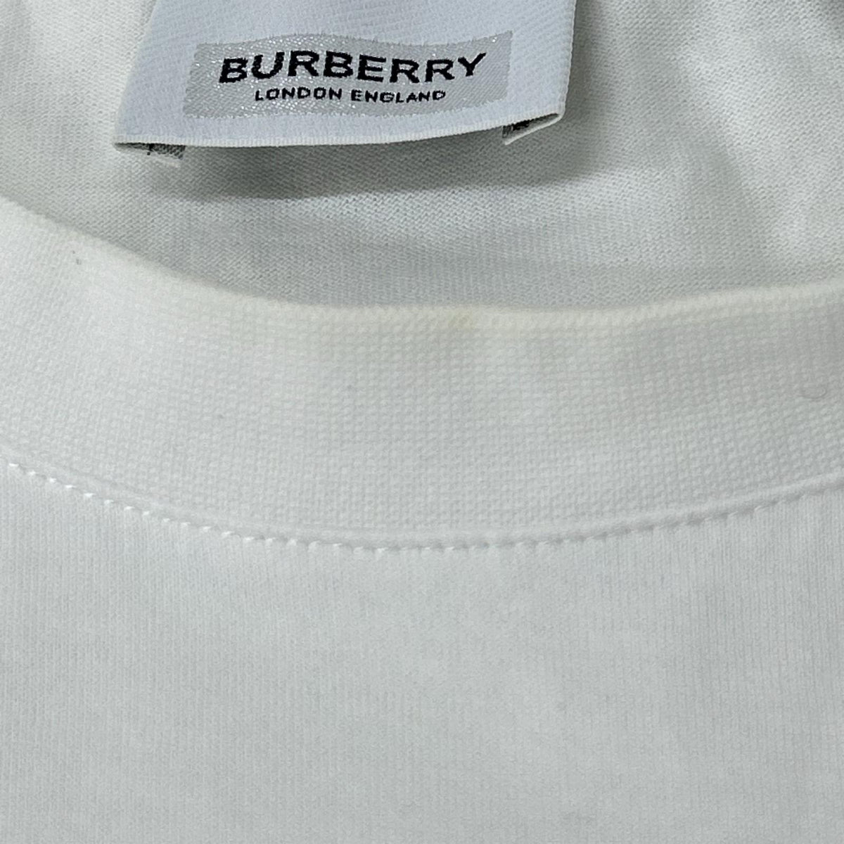 BURBERRY バーバリー 8017473 ホワイト ロゴ コットン Tシャツ トップス