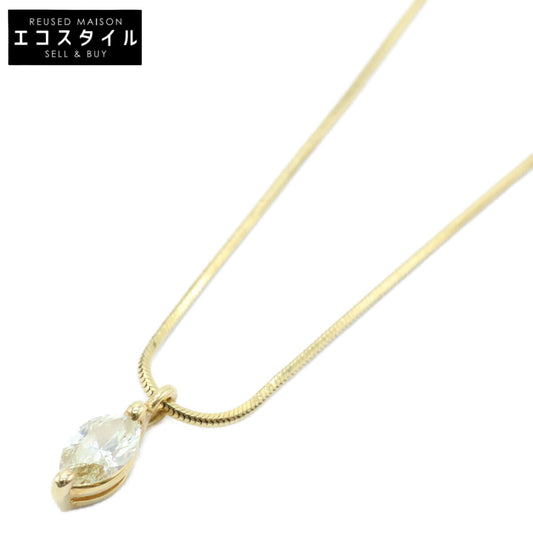 TASAKI タサキ K18 D0.40ct マーキスカット イエローダイヤモンド ネックレス