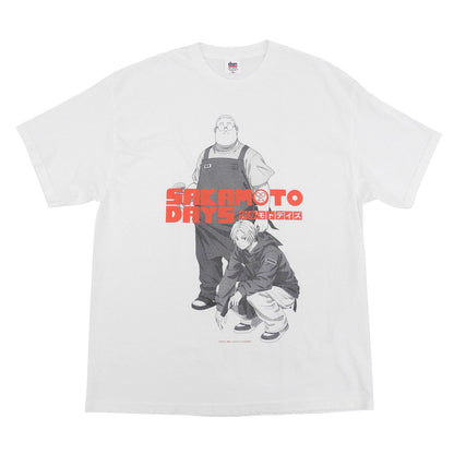 DAN ダン 新品同様 SAKAMOTO DAYS Sakamoto＆Shin Tee コットン トップス メンズ ホワイト XL トップス
