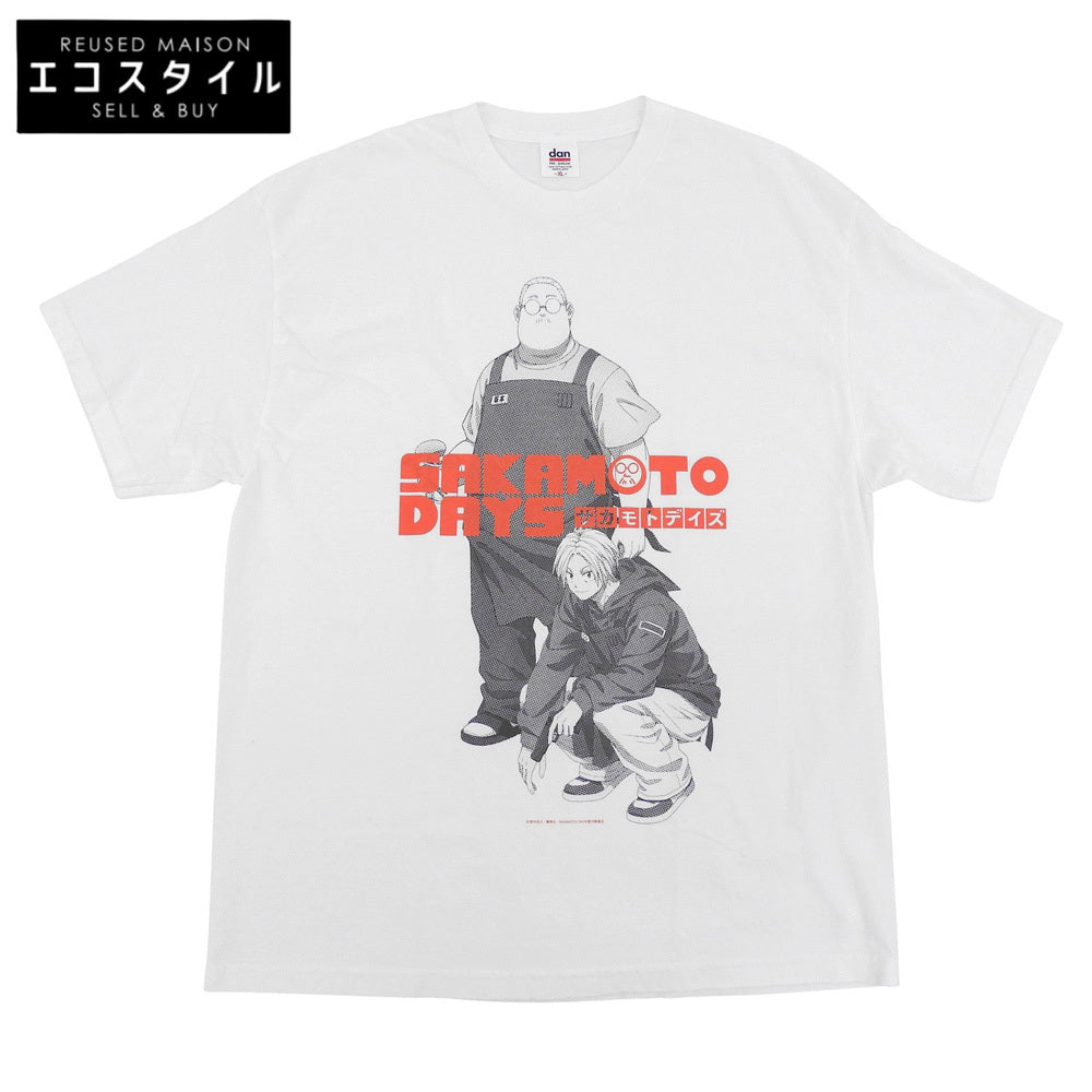DAN ダン 新品同様 SAKAMOTO DAYS Sakamoto＆Shin Tee コットン トップス メンズ ホワイト XL トップス