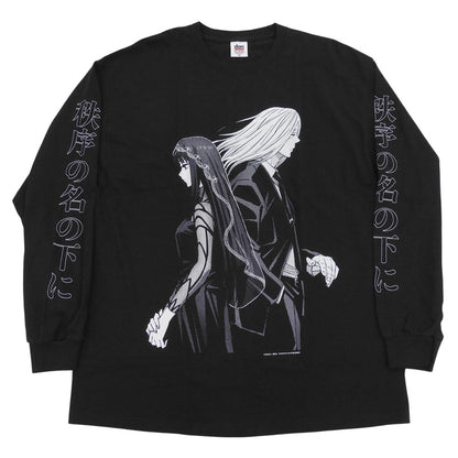 DAN ダン 新品同様 SAKAMOTO DAYS Shishiba＆Osaragi LS Tee コットン トップス メンズ ブラック XL トップス