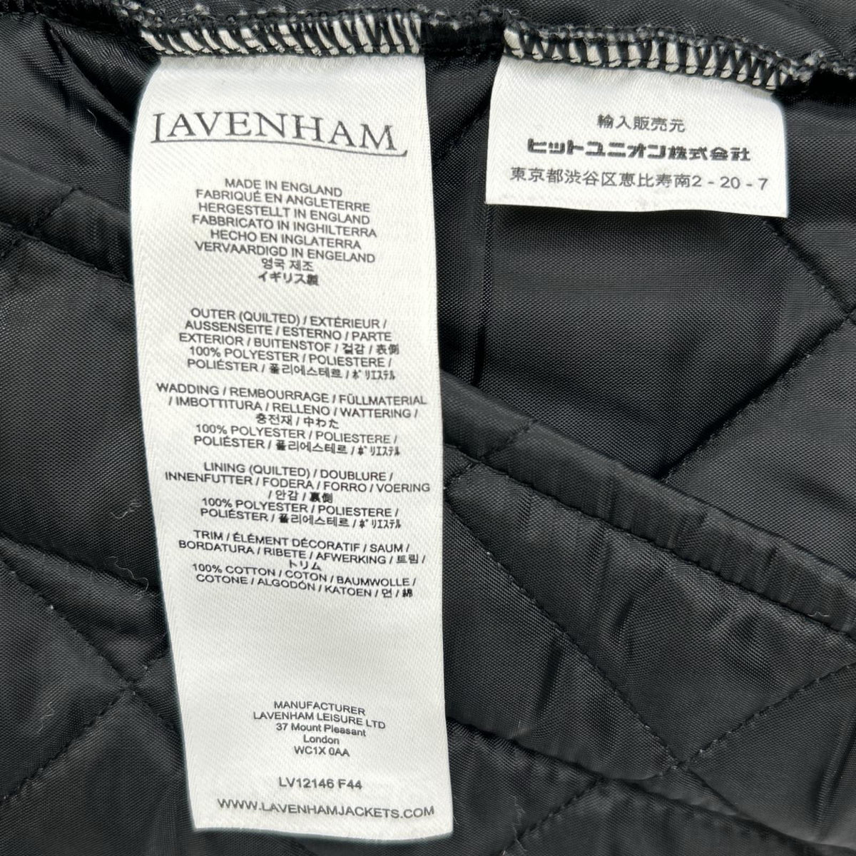 LAVENHAM ラベンハム LV12146F44 セーブルブラック イギリス製 DENHAM キルティング ジャケット ジャケット