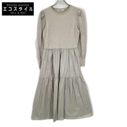 ANAYI アナイ 24SS ライトベージュ レーヨン タフタドッキングティアード ワンピース ワンピース