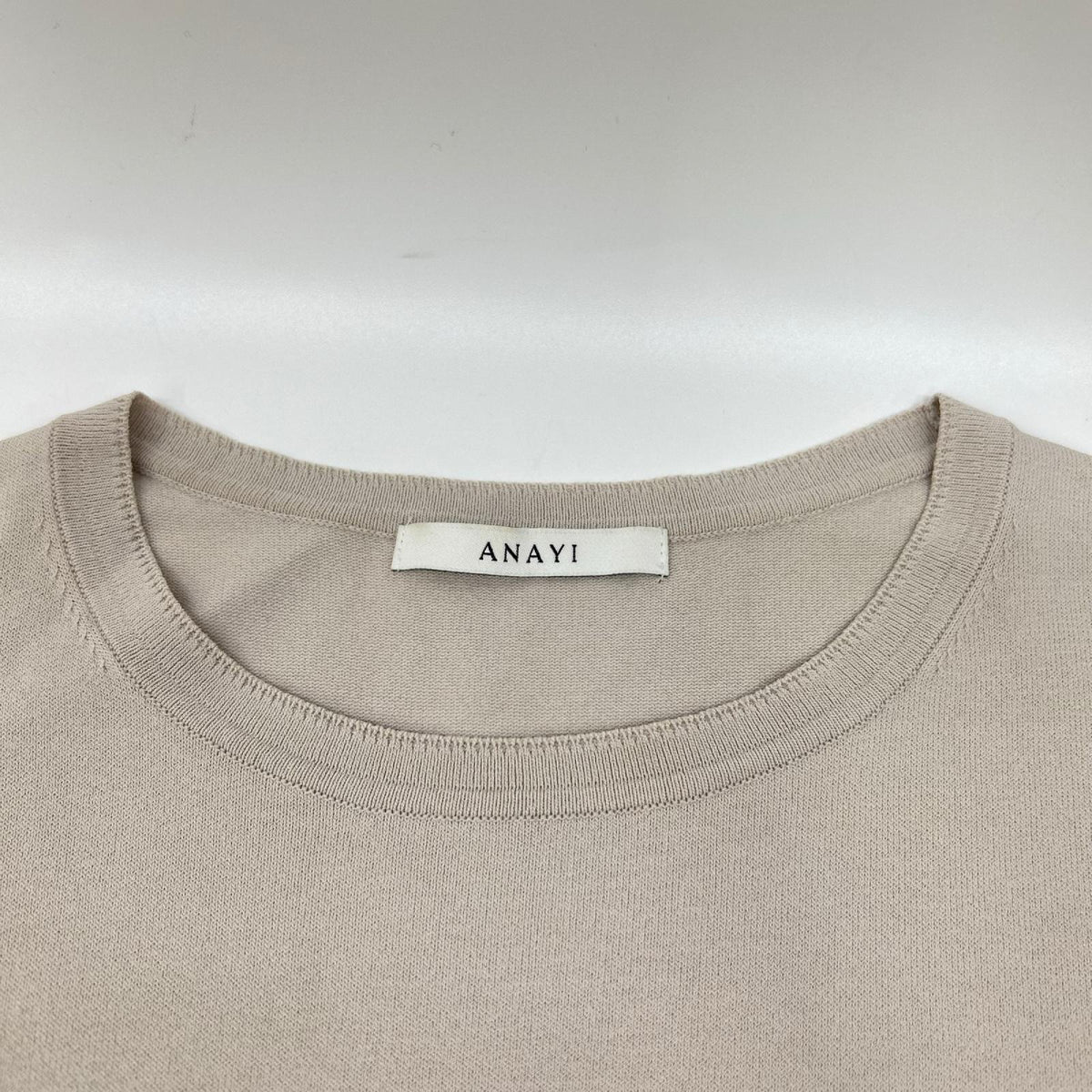 ANAYI アナイ 24SS ライトベージュ レーヨン タフタドッキングティアード ワンピース ワンピース