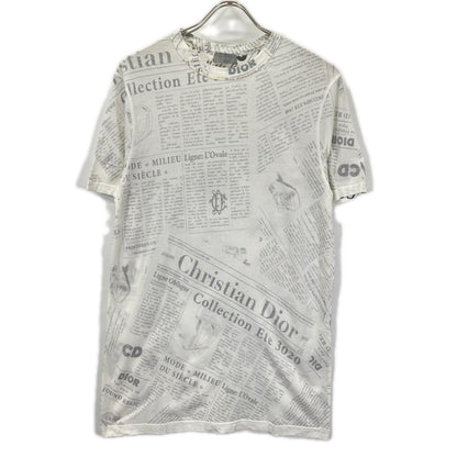 DIOR ディオール ×ダニエル アーシャム 20SS 023J600C0589 ニュースペーパー総柄プリント 半袖Tシャツ トップス