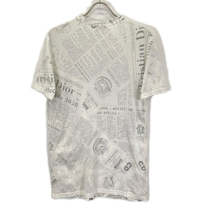 DIOR ディオール ×ダニエル アーシャム 20SS 023J600C0589 ニュースペーパー総柄プリント 半袖Tシャツ トップス