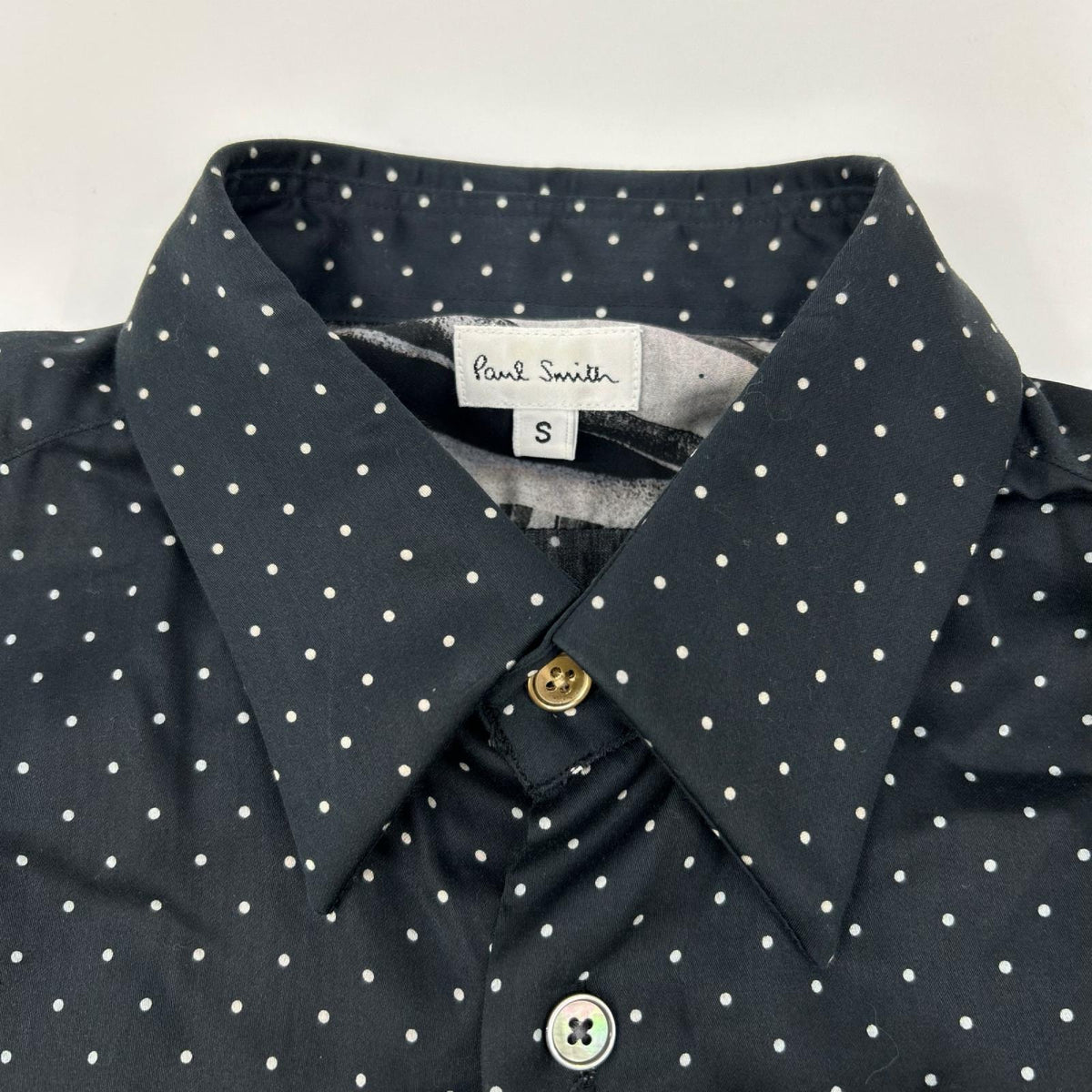 PaulSmith ポールスミス PM-CR-85757 ブラック ピンドット ローズデザイン シャツ トップス