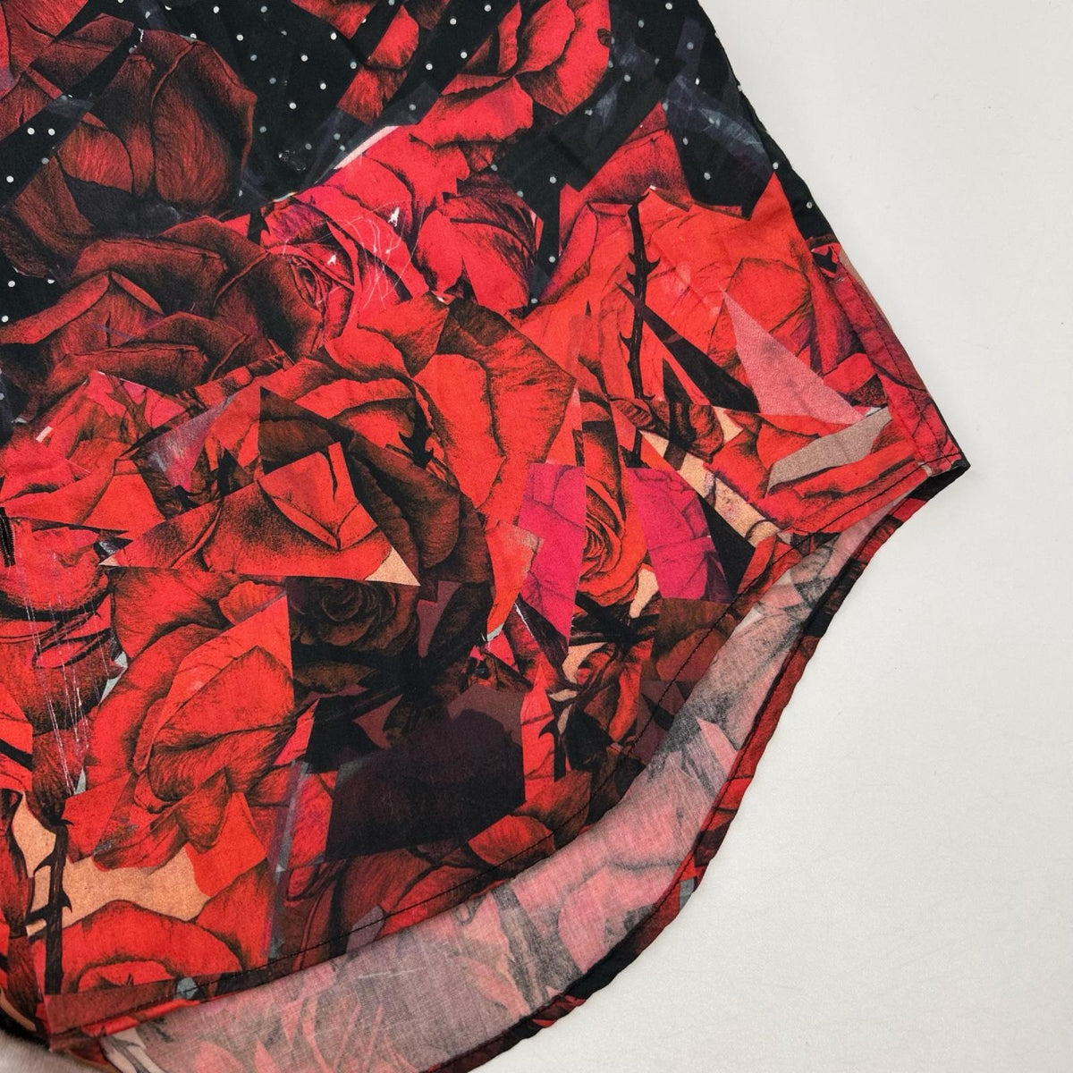 PaulSmith ポールスミス PM-CR-85757 ブラック ピンドット ローズデザイン シャツ トップス