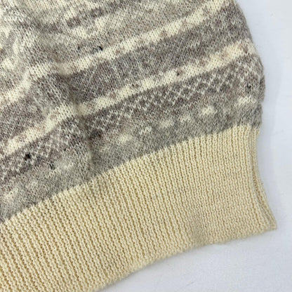 BRITISH MADE ブリティッシュメイド アイボリー×ベージュ ウール フェアアイル ニットベスト ベスト