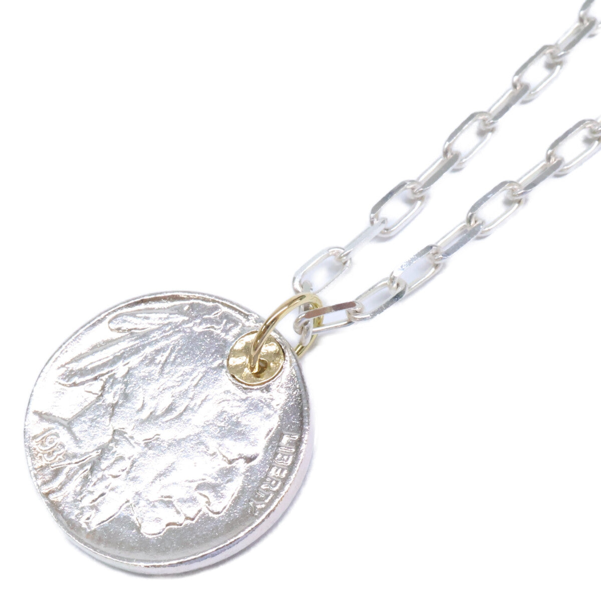 GIGI ジジ 【美品】925 K18 Artemis Native Coin Necklace コイン ネックレス